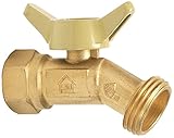 Homewerks VHN-QTR-B4B Hose Bibb with 1/4-Turn and No-Kink Design, Female Thread, Brass, 3/4-Inch [並行