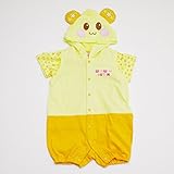 いないいないばぁっ ワンワン＆うーたんの半袖Tシャツ付きカバーオール 70ｃｍ/80ｃｍ/90ｃｍ（W25122) (70cm, イエロー（うーたん）)