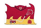 Kidorable Boys 2-7 Fireman Towel, Red, Medium by Kidorable