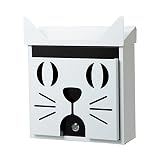 セトクラフト SI-0006 壁掛けポスト(キャットフェイス) ホワイト