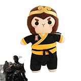 ブラック神話悟空ぬいぐるみ、9.84インチ黒悟空ぬいぐるみ、悟空ゲームキャラクターぬいぐるみフィギュア、かわいいアニメぬいぐるみ人形、猿ぬいぐるみスローピローすべての年齢層のゲームファン向け(25CM)