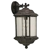 Sea Gull Lighting 84030-746 Outdoor Sconce with Clear Beveled Glass Shades, Oxford Bronze Finish [並行