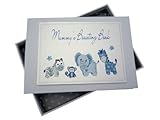 White Cotton Cards Mummy's Boasting Book Photo Album (Tiny, Blue) by WHITE COTTON CARDS