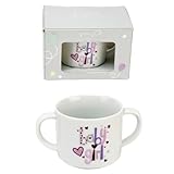 Baby Girl 2 handled fine china drinking cup by Talking画像