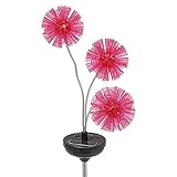 ソーラーライト 照明器具 【フラワー型】 太陽光蓄電式 LEDランプ ( 玄関 屋外 ガーデン 室内 ) レッド ( 赤 )