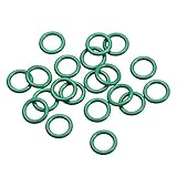 uxcell フッ素ゴムOリング FKM シールガスケット 機械配管用 グリーン 外径9.5 mm 内径6.5 mm 幅1.5 mm 20個