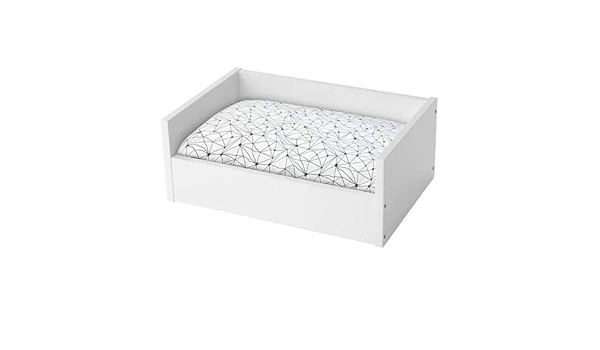 Amazon Co Jp ｉｋｅａ イケア Lurvig ペットのベッド クッション付き45x69 Cm ホワイト ホワイト ブラック 093 175 80 ホーム キッチン