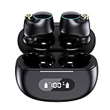 ワイヤレスイヤホン Bluetooth イヤホン【Bluetooth 5.3技術】カナル型 ブルートゥース イヤホン ENCマイク HiFi音質 10時間再生 LEDディスプレイ電量表示 タッチ操作 800mAh充電ケース付き iPhone/Android適用(ブラック)