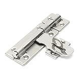ILS - 3.7 Inch Stainless Steel Hardware Door Lock Bolt Latch Padlock Clasp Catch Plate Set