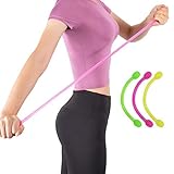 ストレッチチューブ ボディストレッチ のびーる ヨガ プルロープ シリコン ハンディチューブ ピラティスの練習 フィットネスバンド 勢改善 肩こり解消 ストレス解消 疲労回復 筋トレ ダイエット (赤)