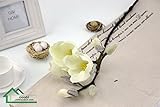 Coobl人工シルクフラワーSeniorマグノリア花ウェディングブーケ花嫁Holding Garlands Vine Plant花嫁DIY花アートホームデコレーション( 2個入り) A