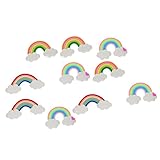 Baosity マイクロ風景飾り　ドールハウス　全13種類　ミニチュア　庭　盆栽　インテリア　樹脂　 - 10個レインボー