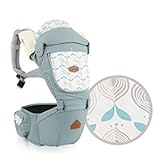I-angel Miracle All in one Carrier オールインワンキャリア ヒープシートキャリア+子守帯 ヒープシート 安全な子守帯 ベビー用品お出かけ用品 (パウダーブルー) [並