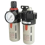 uxcell BFC4000 Air Source Treatment Unit Pneumatic Regulator Lubricator Set [並行輸入品]