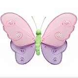ナイロンHanging Butterflies Decorations Hailey – メッシュバタフライ装飾の女の子のベッドルーム、赤ちゃん保育園、ホーム、Playroom、結婚式、壁&天井by 