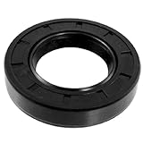 uxcell　 ダブル リップ オイルシール スチール スプリング NBR ブラック 35mm x 60mm x 12mm