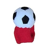 サッカーボール　ガラガラ　　日本製(レッド)