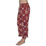 NFL Washington Redskins レディーズ Womens パジャマのズボンを収穫 Cropped Pajama Pants - ワイン 赤 & 黄色 Wine Red & Yellow