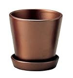 GREENHOUSE シンプルベース 皿付き 3042-BR ブラウン