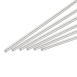 uxcell 6本セット 304ステンレススチール丸棒 3 mm x 100mm 様々なシャフトのDIYクラフト モデルカー 飛行機 船用