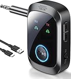 【2025新登場】Bluetooth5.4 トランスミッター & レシーバー LOLYYDENS Aux ブルートゥース トランスミッター 一台二役 超小型 bluetooth 受信機+送信機 低遅延 ハンズフリー通話 3.5mmイヤホンジャック搭載 10時間連続運転 充電しながら使用可 車載スピーカー・テレビ・PC・ヘッドセット・ホームステレオに最適（日本語取扱説明書付き）