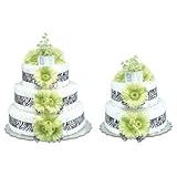 Small Lime Green Daisy Diaper Cake by Bloomers [並行輸入品]
