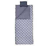 Wildkin 寝袋 オリーブキッズ オリジナル寝袋 枕カバーと収納バッグ付き プレミアムコットン&マイクロファイバー混紡外装 One Size 17801