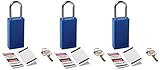 Brady 123415 Lockout Padlock, Keyed Alike, 1/4, Blue by Brady