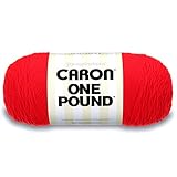 Caron 1ポンド糸、16オンス、ホワイト 16 oz レッド 29401010516