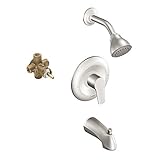 Moen KTSME-P-T2803BN Method Showerhead and 5 7/8-Inch Spout, Brushed Nickel [並行輸入品]