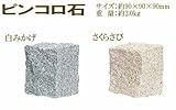 ピンコロ石１丁掛×12個セット（白みかげ）