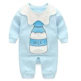 エルフ ベビー(Fairy Baby)赤ちゃんカバーオール ロンパース ジャンプスーツ 四季兼用 可愛い長袖 出産祝い ブルー 73cm