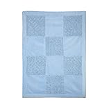 Little Me Blue Patchwork Blanket, Blue, Infant by Little Me