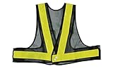 SAFETY VEST 安全ベスト　ショート丈　50mm幅反射テープ　紺×イエロー　サイズフリー