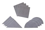 Premium Gray 6" Triangle, Half Circle, Square Stackable Baseplate 12 Pack - Compatible with All Majo