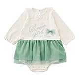 (チャックル) chuckle *スウィートガール*レース衿チュールスカート長袖ロンパース アイボリー 80cm P2399-80-11