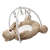 ノーブランド品 全3色　新生児　赤ちゃん　幼児　ジム　屋内活動　プレイマット　クロールパッド　遊びマット - 茶色