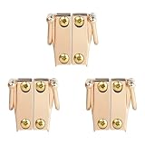 KOYOKOMA Dカン ショルダーストラップトチカン 留め具 バッグ 金具 ネジ式 角型 ショルダーバッグ 後付け バッグ金具パーツ 手芸 レザークラフト パーツ （ピンクゴールド/大サイズ）