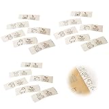 TVETE ハンドメイド タグ ラベル 綿【18枚入り】6種類 コットンラベル ロゴ ワッペン ラ ベ ル シンプル かわいい ベア 羊 ネコ ウサギ ワンちゃん 印刷ラベ ル 衣類 補助材料 縫製 DIY 手作りポーチ/衣類/帽子など飾り ハンドメイド用 ラ ベルセット（1.5*4cm）