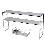 川口工器 伸縮 カウンター ラック ボックス付 18363 （2段 幅60～90）