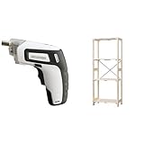 『電動ドライバー 充電式 RD110-W ホワイト』と『ラック ウッディラック 幅58.5×奥行35×高さ147cm クリア WOR-5315』のセット