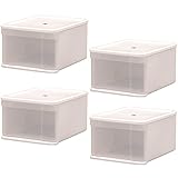 アイリスオーヤマ 収納ボックス チェスト ワンセルフ 4個セット 幅32×奥行41×高さ21cm ホワイト MS