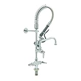 T&S Brass MPZ-2DLN-06 Single Hole/Dual Temperature B-0107 6-Inch Swing Nozzle Lever Handles Wall Bra