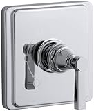 KOHLER K-T13135-4A-CP Pinstripe Pure Rite-Temp Pressure-Balancing Valve Trim, Polished Chrome [並行輸入品