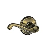 Schlage LockF40VFLA609Flair Lever Privacy Lockset-AB FLAIR PRIVACY LEVER (並行輸入品)