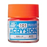 GSI クレオス(GSI Creos) アクリジョンカラー 蛍光レッド 蛍光 10ml ホビー用塗料 N101