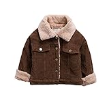 [FERE8890] 男の子 コート 裏起毛 ベビー 秋冬 防寒 カジュアル キッズ 折り襟 ジャケット 可愛い トップス 防風 冬着 保温 冬服 暖かい 赤ちゃん 無地 通学 1～3歳 ブラウン 身