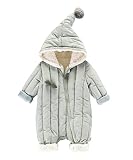 Cats Prince 秋冬パジャマ ロンパース 男女兼用 ベビー服 綿服 グレー(66cm)
