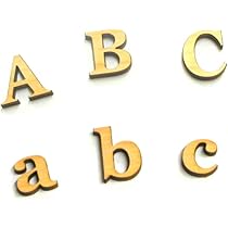 アルファベット参考画像その3 Amazon | 木製 アルファベット 切り抜き 文字 3cm (厚さ6mm