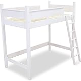 木製 天然木 ベッド ロフトベッド システムベッド はしご すのこ板 セミダブル ホワイト